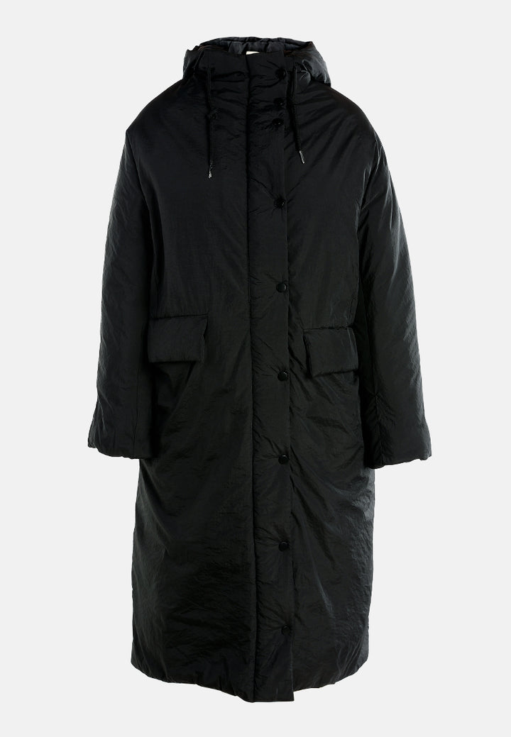 puffer trench coat by ruw#color_black