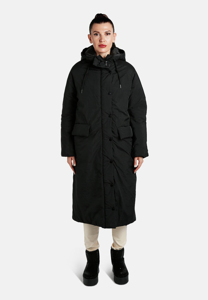 puffer trench coat by ruw#color_black