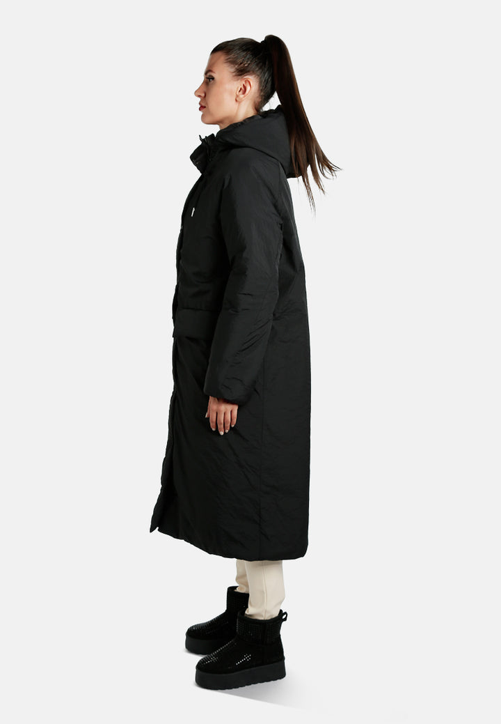 puffer trench coat by ruw#color_black