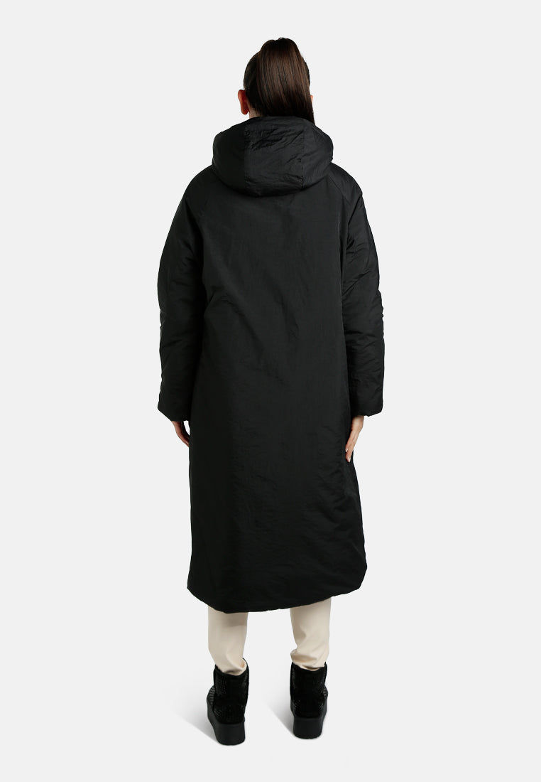 puffer trench coat by ruw#color_black