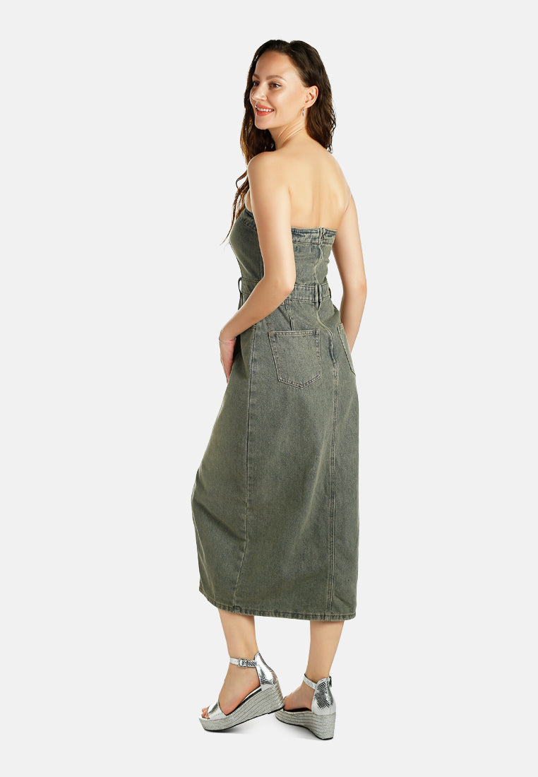 vintage wash strapless midi dress by ruw#color_vintage-wash