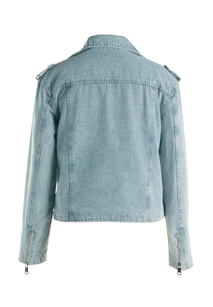 light wash biker jacket by ruw#color_blue