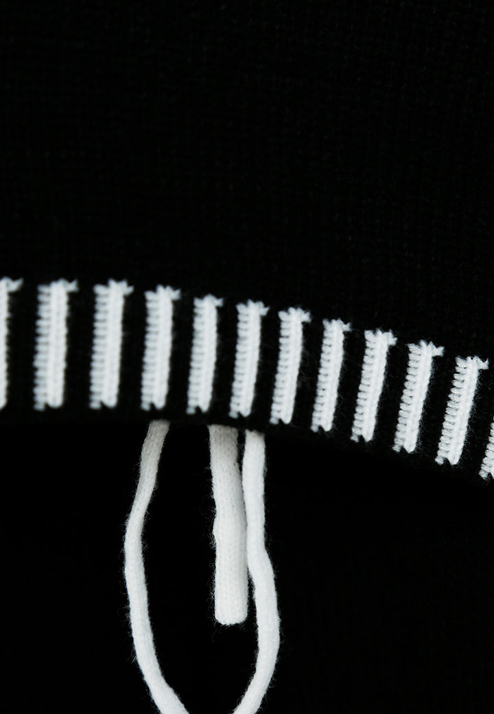 contrast stitch detail knit sweater jumper in by ruw#color_black