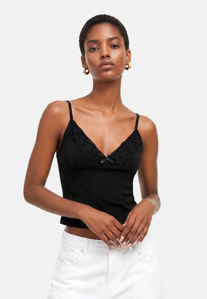 lace detail slip top#color_black