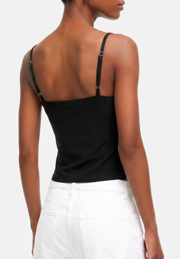 lace detail slip top#color_black