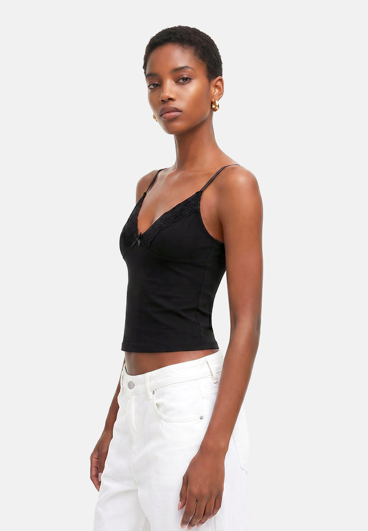lace detail slip top#color_black