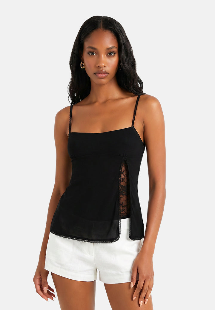 slit detail slip top#color_black