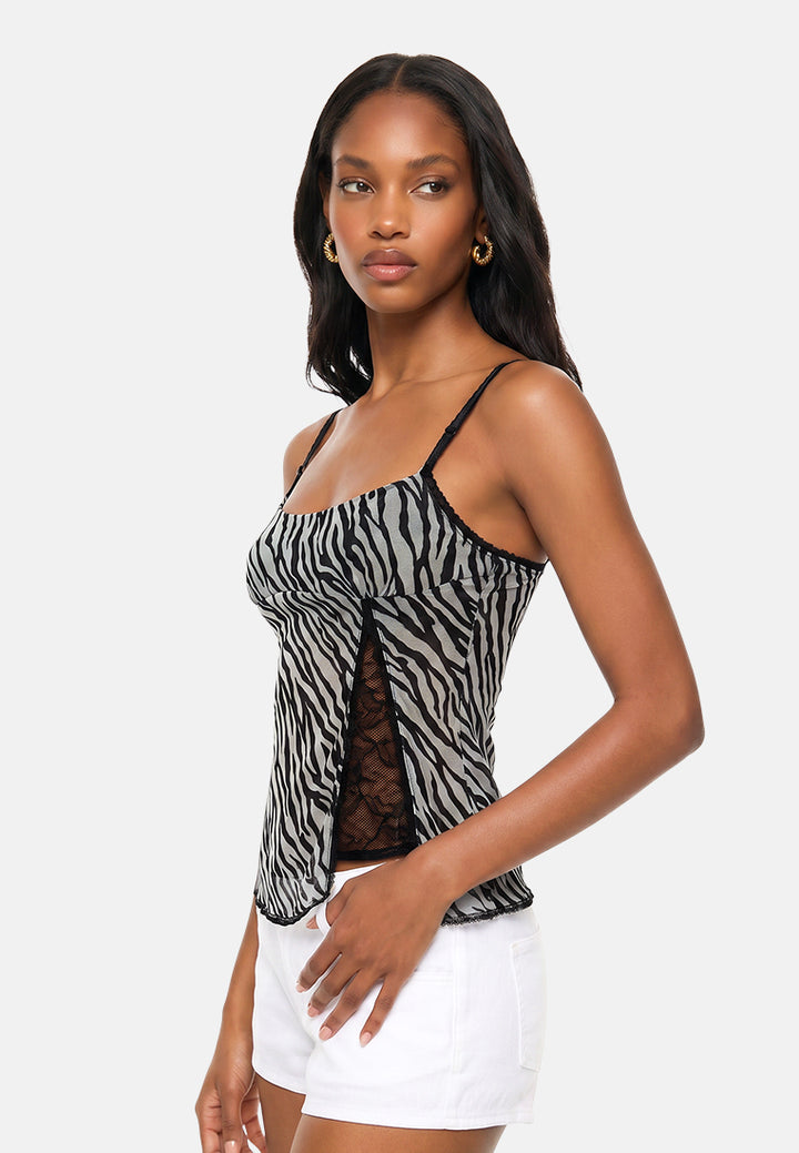 slit detail slip top#color_zebra
