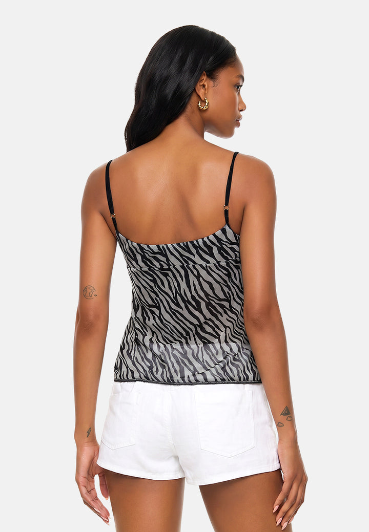 slit detail slip top#color_zebra