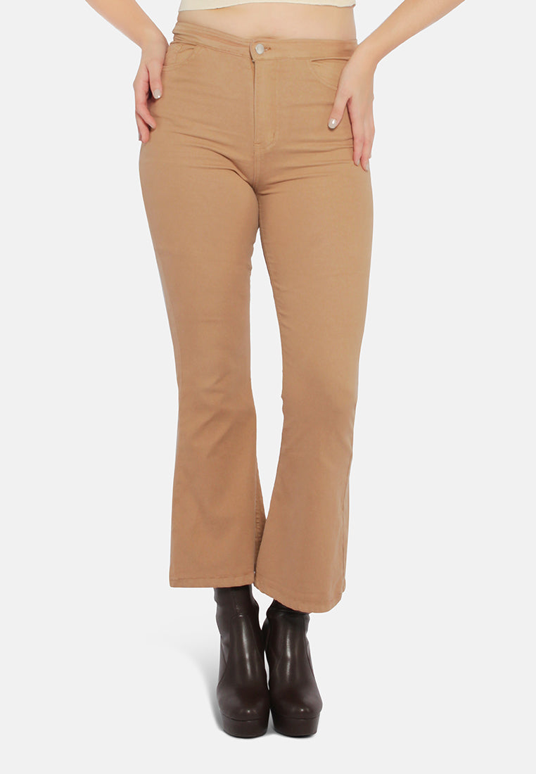 high waist wide leg pants#color_camel