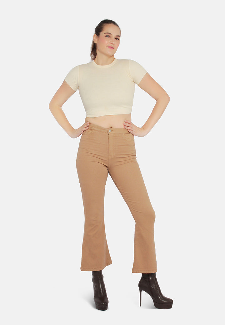 high waist wide leg pants#color_camel