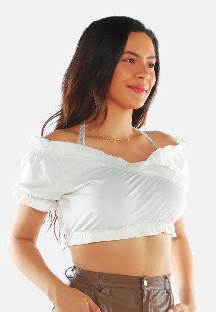 smocked wrap crop top#color_white