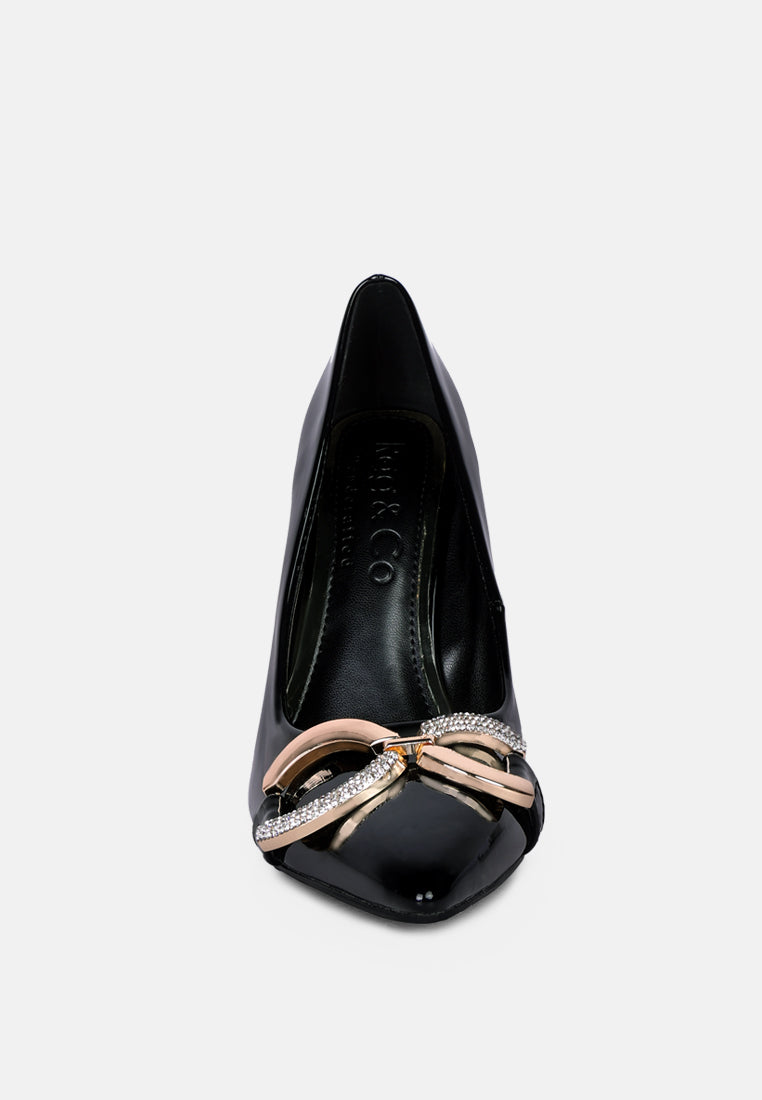 cocktail buckle embellished stiletto pump shoes by ruw#color_black