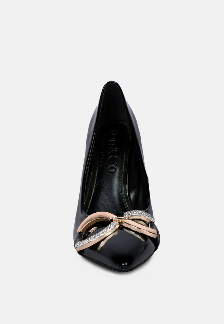 cocktail buckle embellished stiletto pump shoes by ruw#color_black