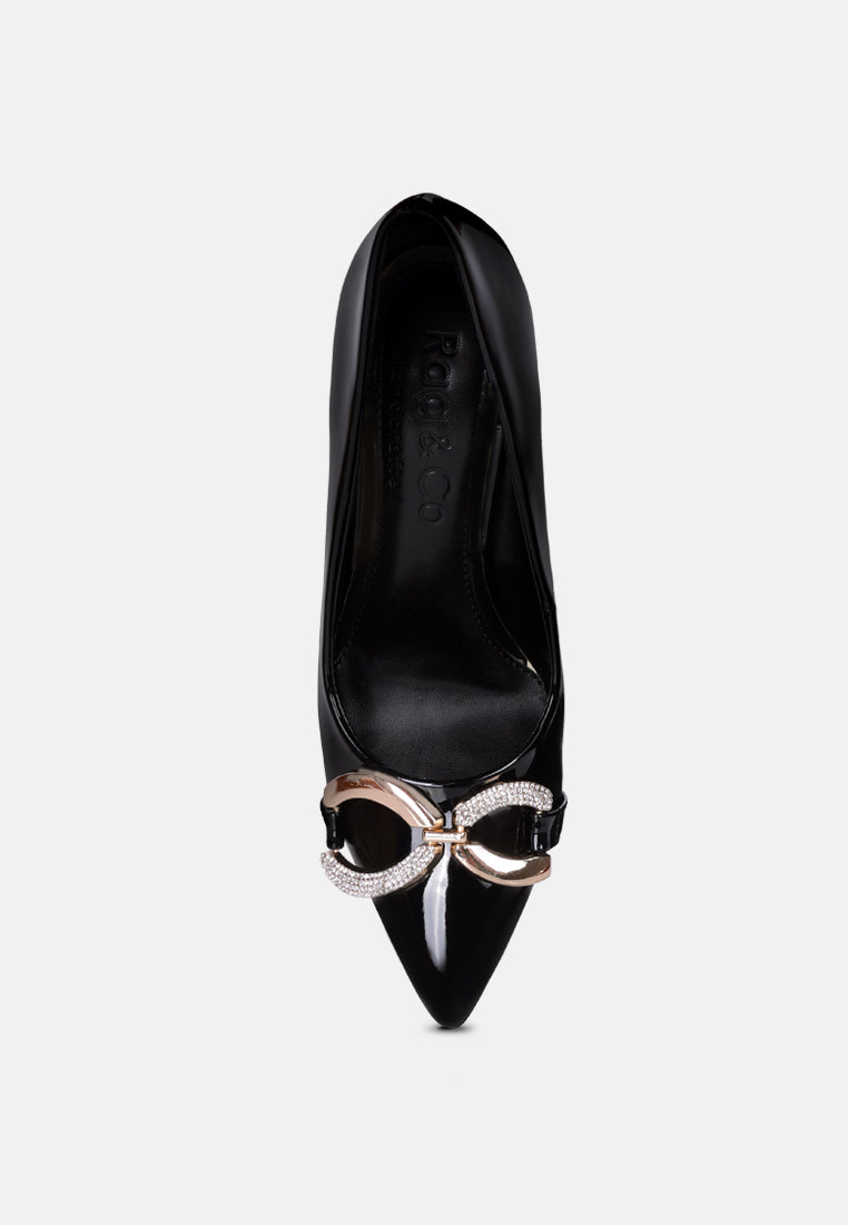 cocktail buckle embellished stiletto pump shoes by ruw#color_black