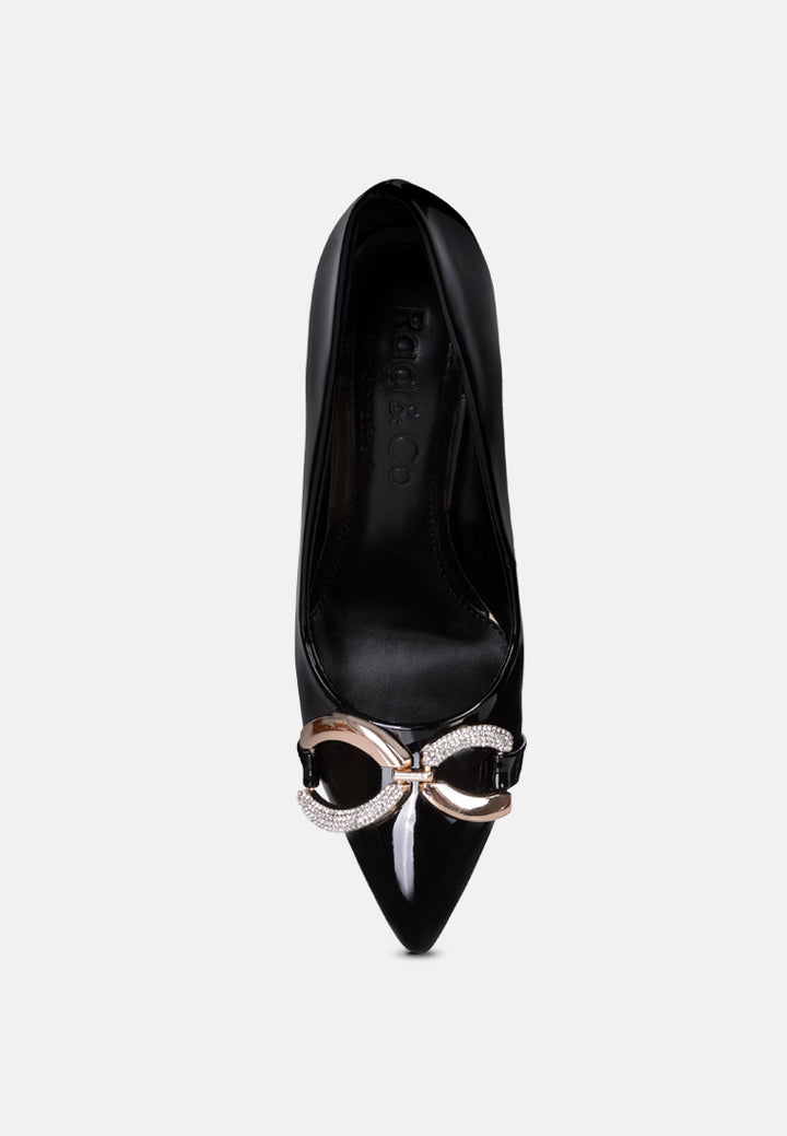 cocktail buckle embellished stiletto pump shoes by ruw#color_black