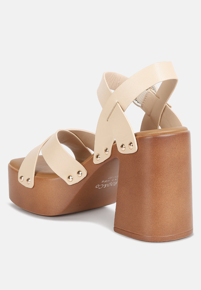 cristina cross strap embellished heels by ruw#color_beige