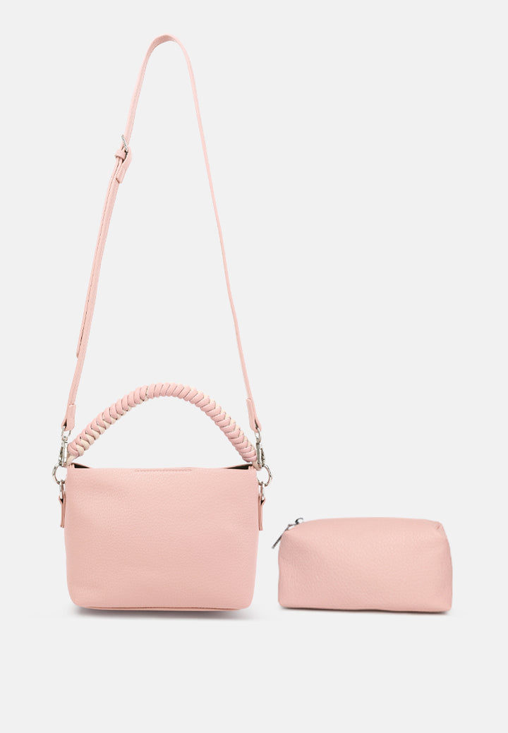 cable cord strap mini bag by ruw#color_pink