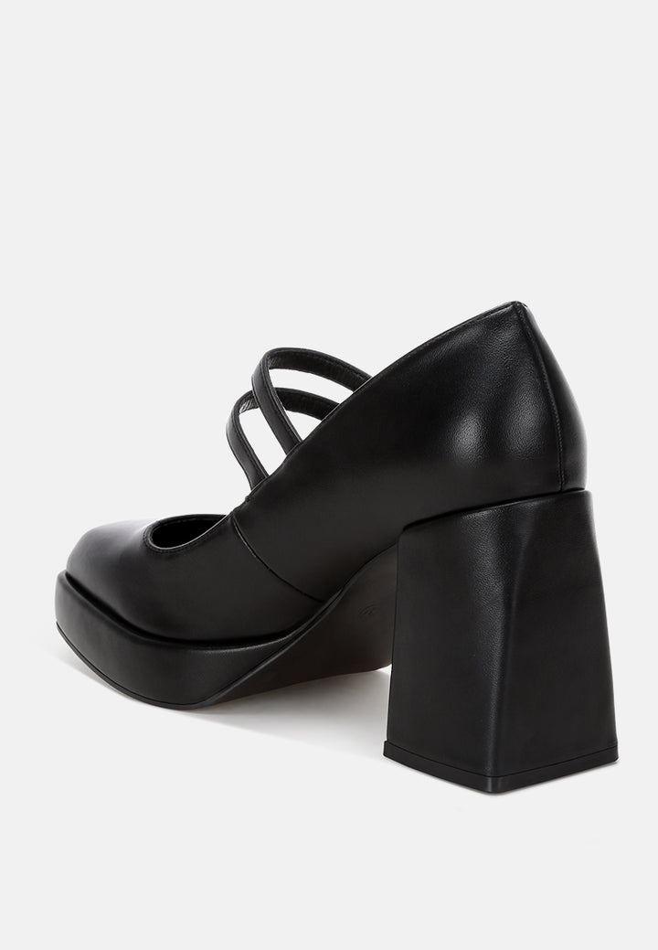 cabota dual buckle chunky heel sandals#color_black-smooth