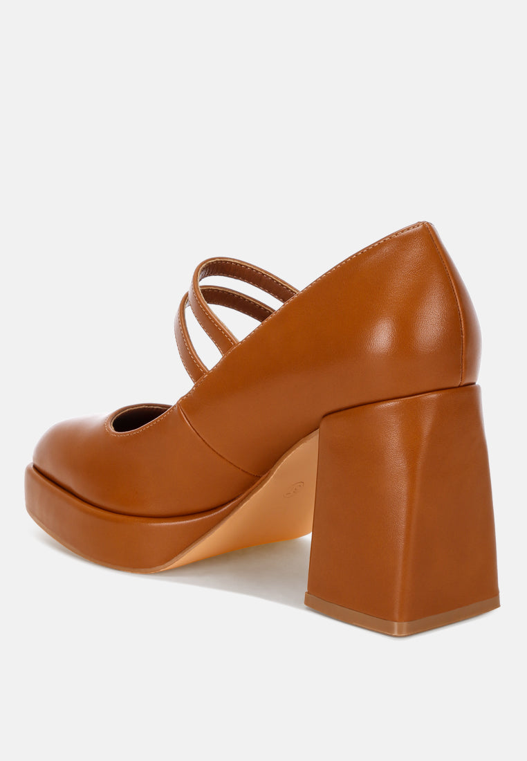 cabota dual buckle chunky heel sandals#color_tan-smooth