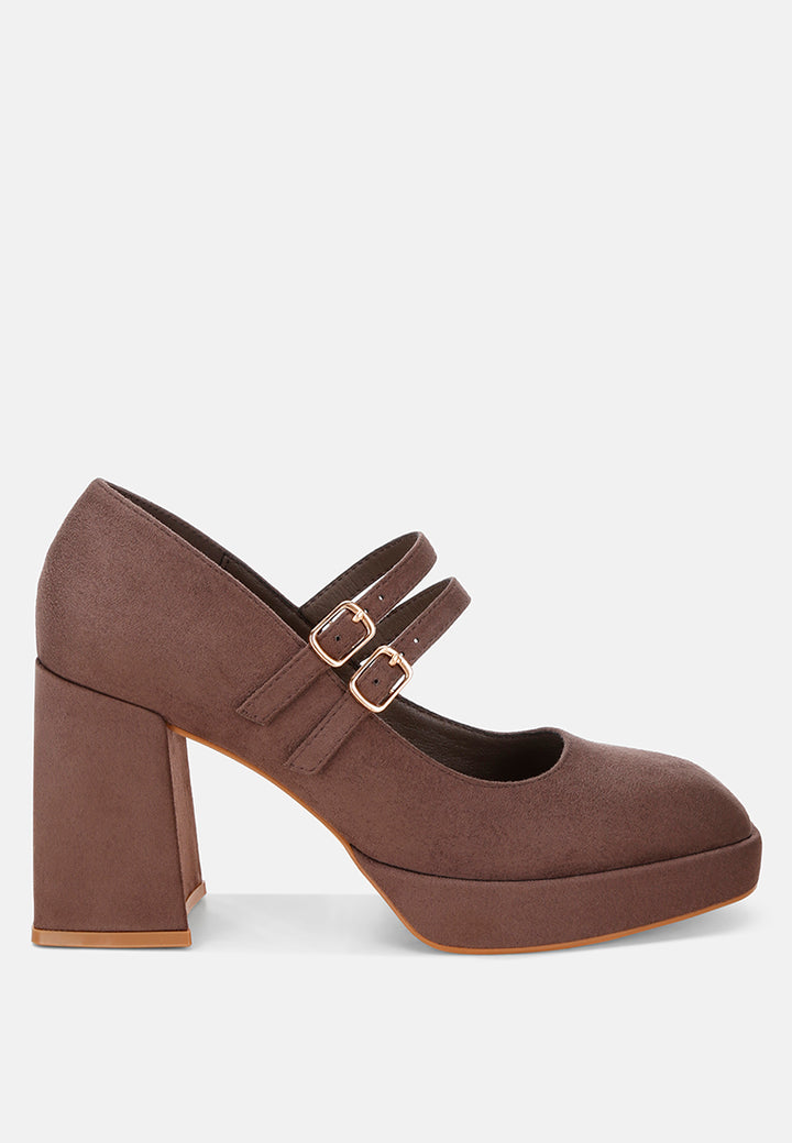 cabota dual buckle chunky heel sandals#color_taupe-suede