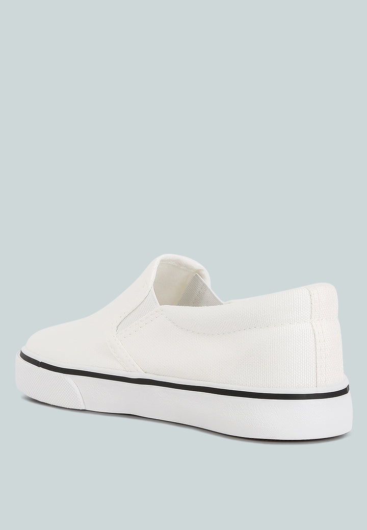 canvas slip on sneakers for kids#color_white