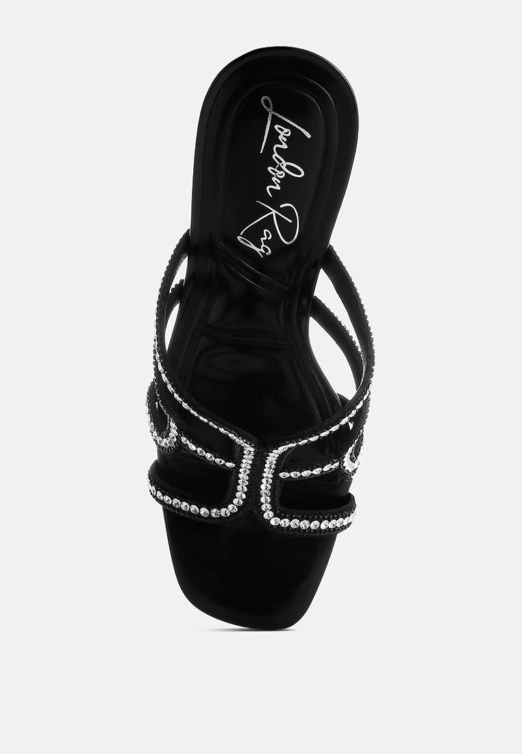 metallic rhinestone clear wedge sandals by ruw#color_black