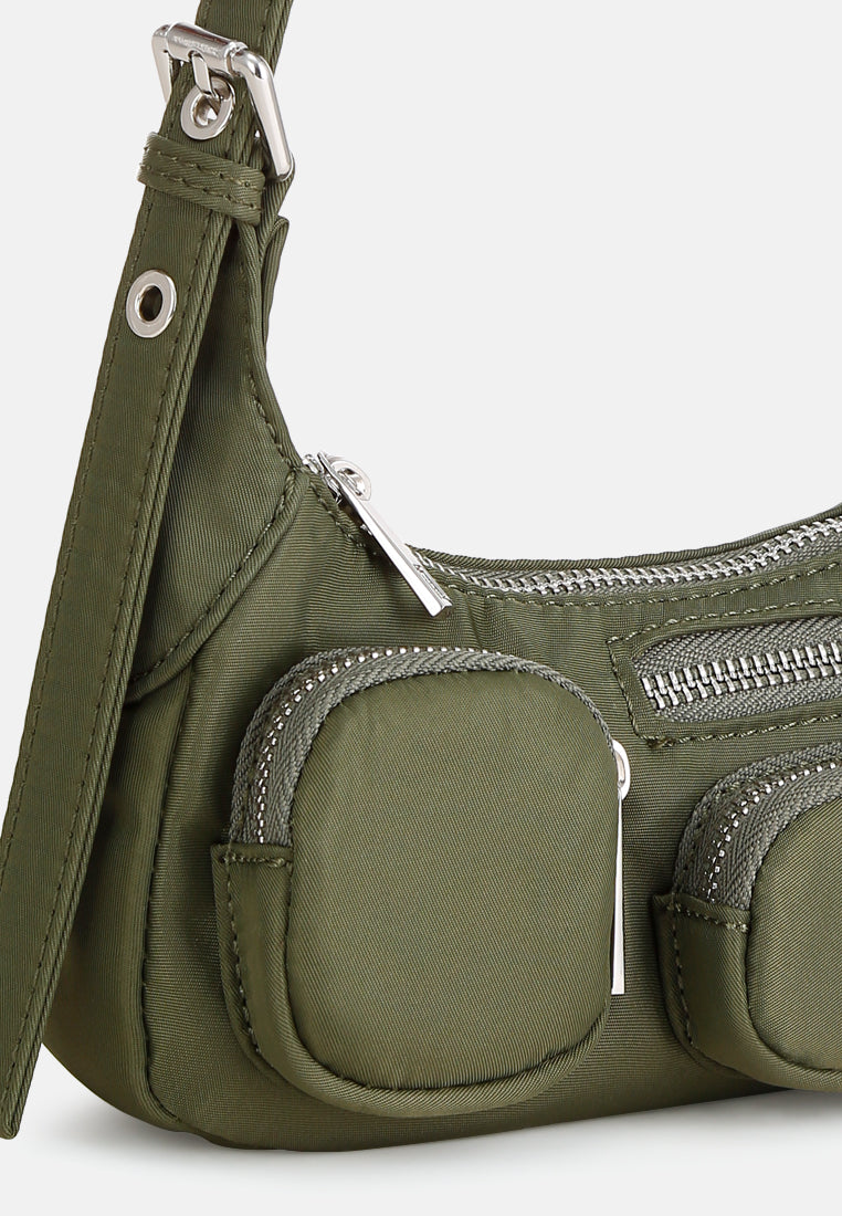 cargo pockets shoulder bag by ruw#color_olive