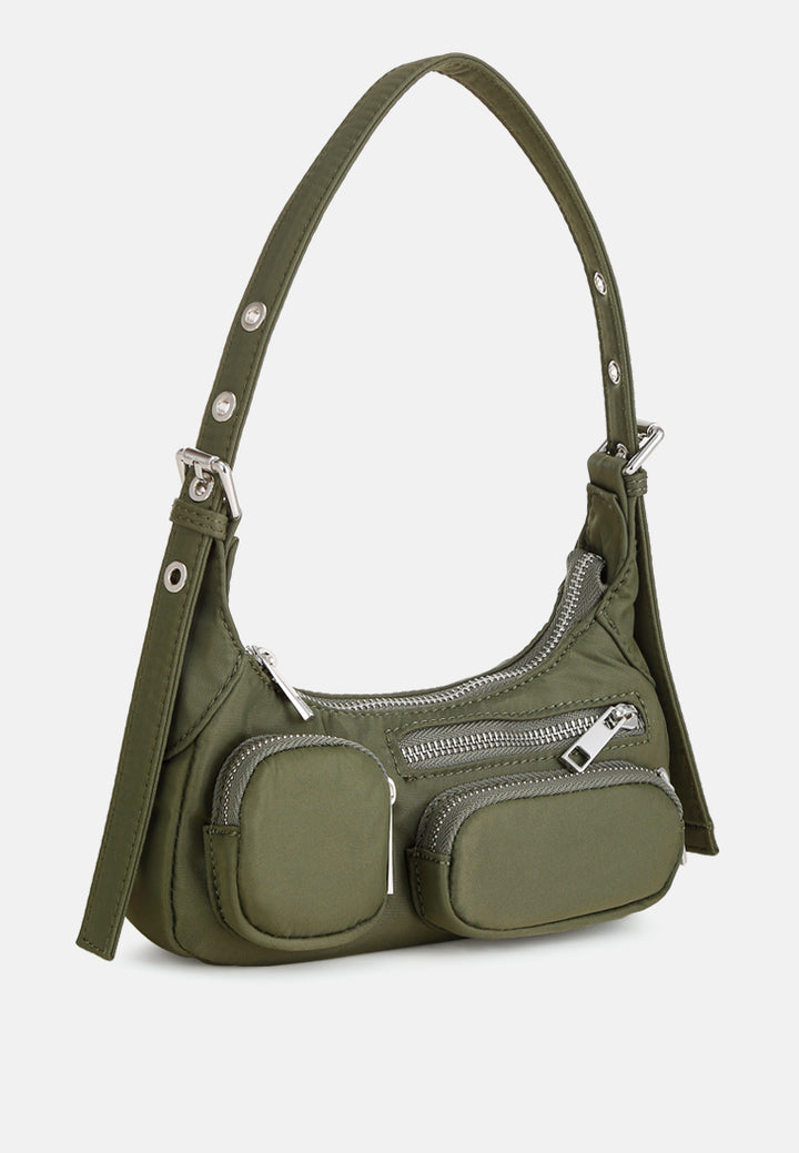 cargo pockets shoulder bag by ruw#color_olive