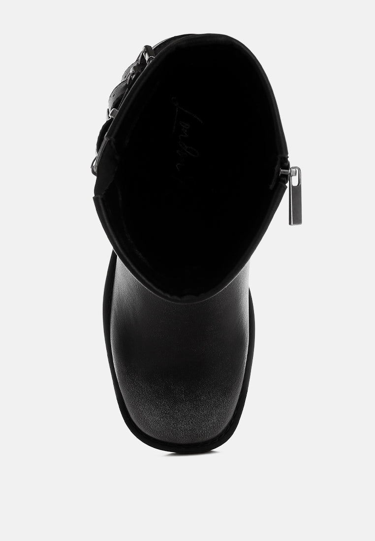 harness detail biker boots by ruw#color_black