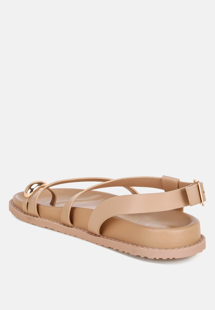 carina strappy design flat sandals#color_beige-faux-leather