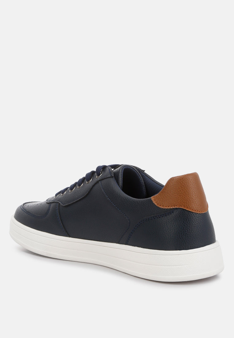 men's perforated sneakers#color_navy