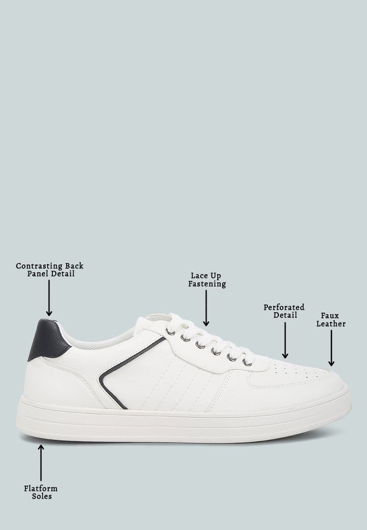 men's perforated sneakers#color_white