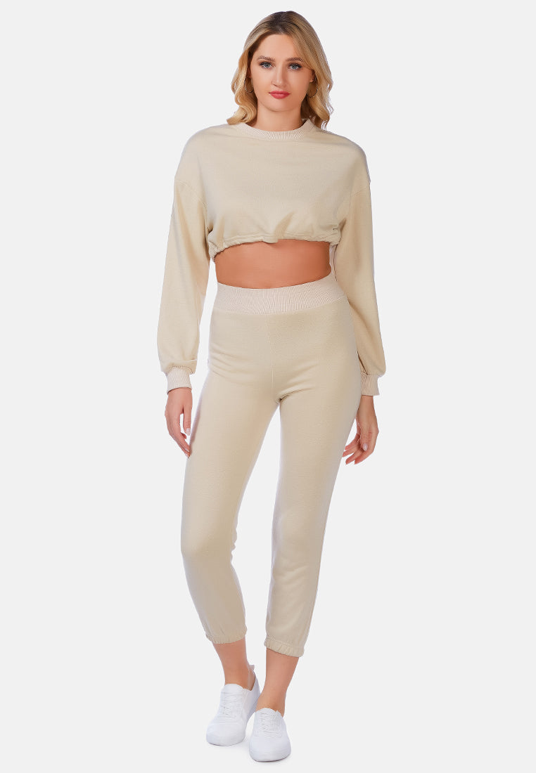 casual solid sweat pants by ruw#color_beige