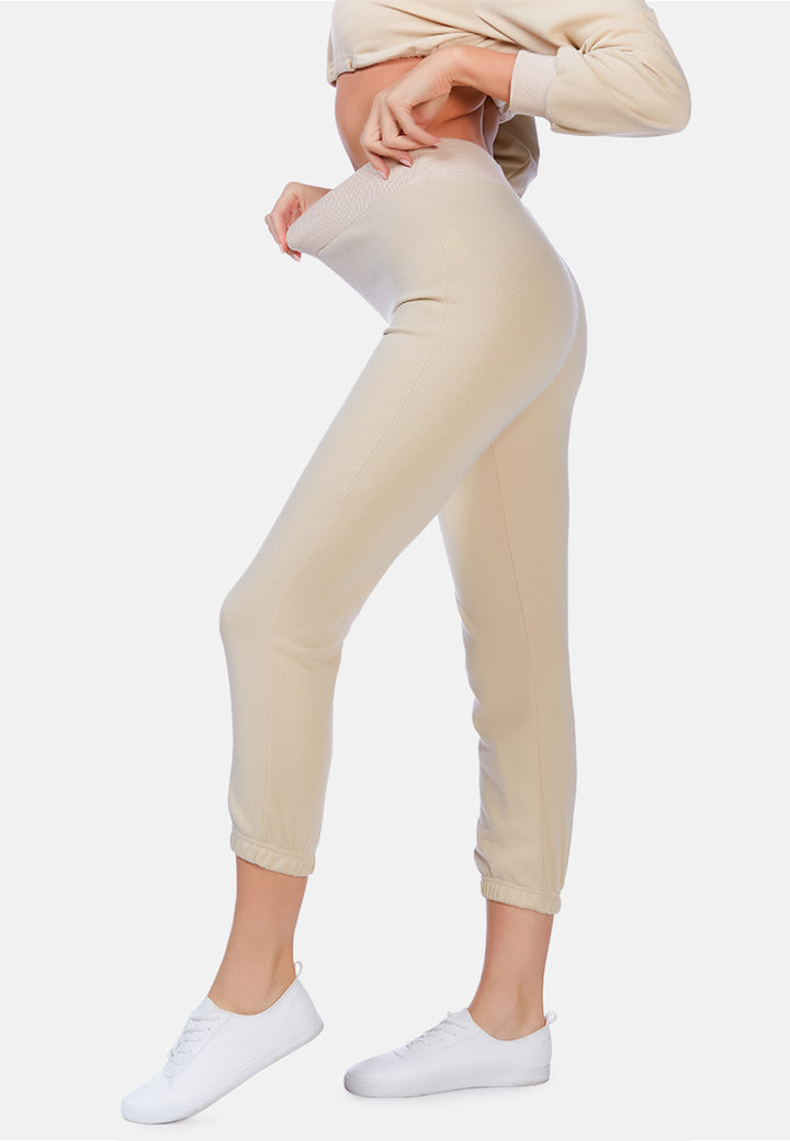 casual solid sweat pants by ruw#color_beige