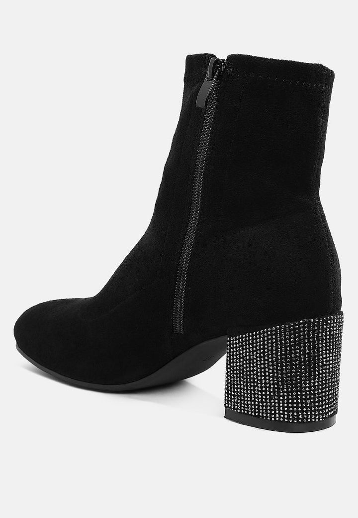 rhinestones embellished block heel boots by ruw#color_black