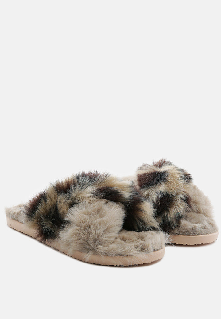 chipmunk times fur indoor flats by ruw#color_taupe