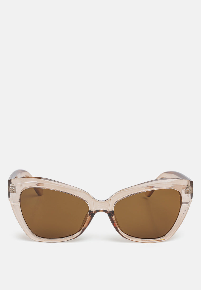 chunky cat eye sunglasses by ruw#color_light-brown