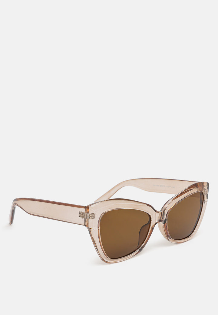 chunky cat eye sunglasses by ruw#color_light-brown