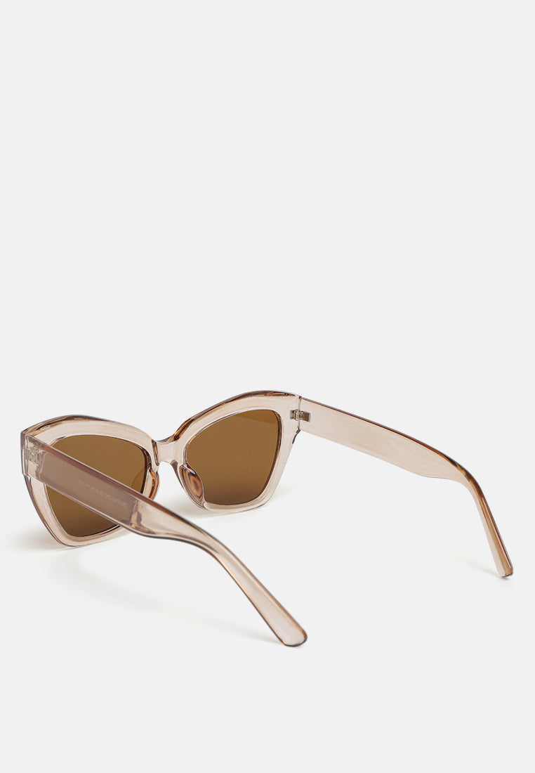 chunky cat eye sunglasses by ruw#color_light-brown