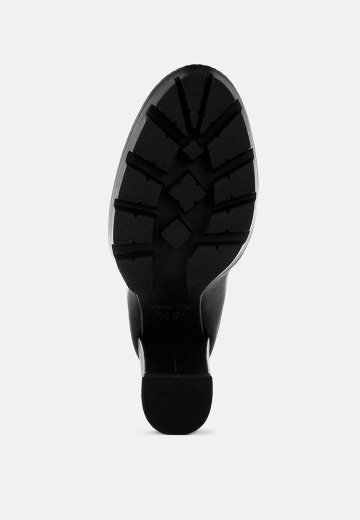 y2k chunky high block heeled loafers by ruw#color_black