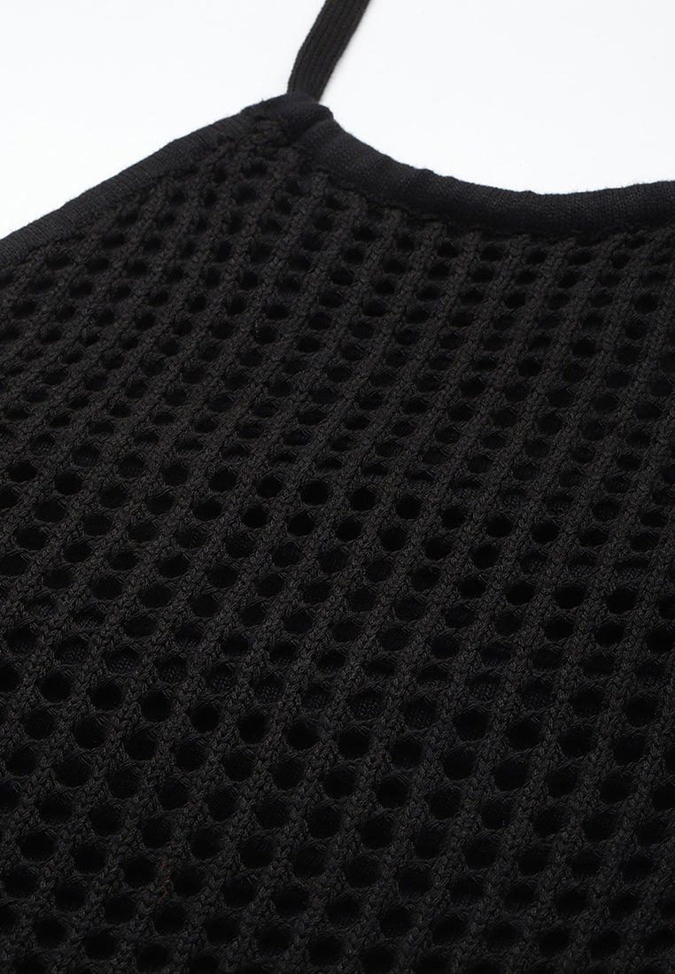 halter neck backless dress by ruw#color_black