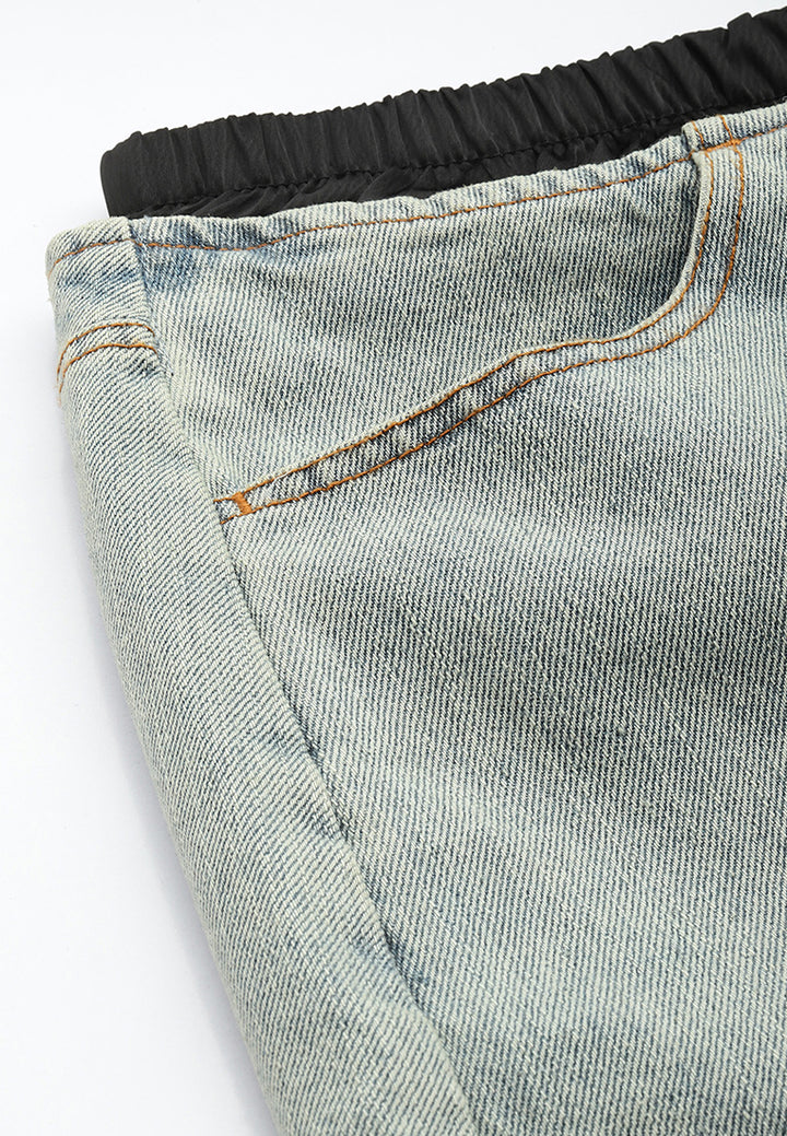 elasticated waistband layered mini skirt by ruw#color_vintage