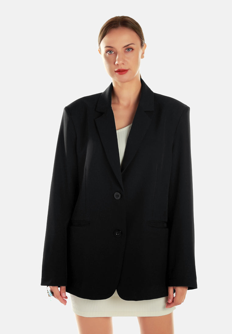 classic oversized blazer#color_black