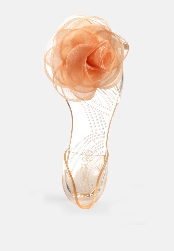 clear flower jelly ballerinas#color_beige