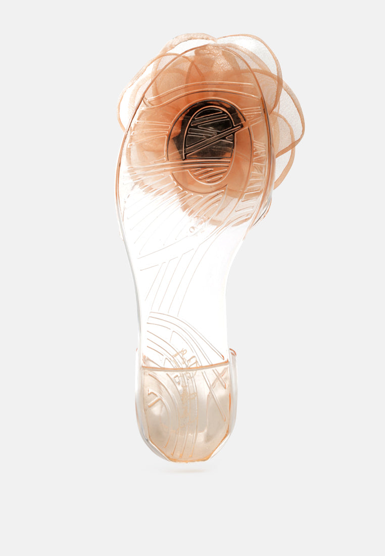 clear flower jelly ballerinas#color_beige