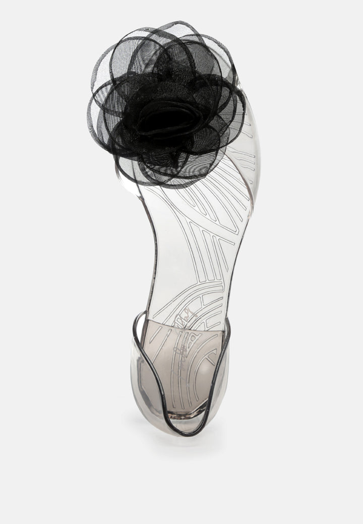clear flower jelly ballerinas#color_black