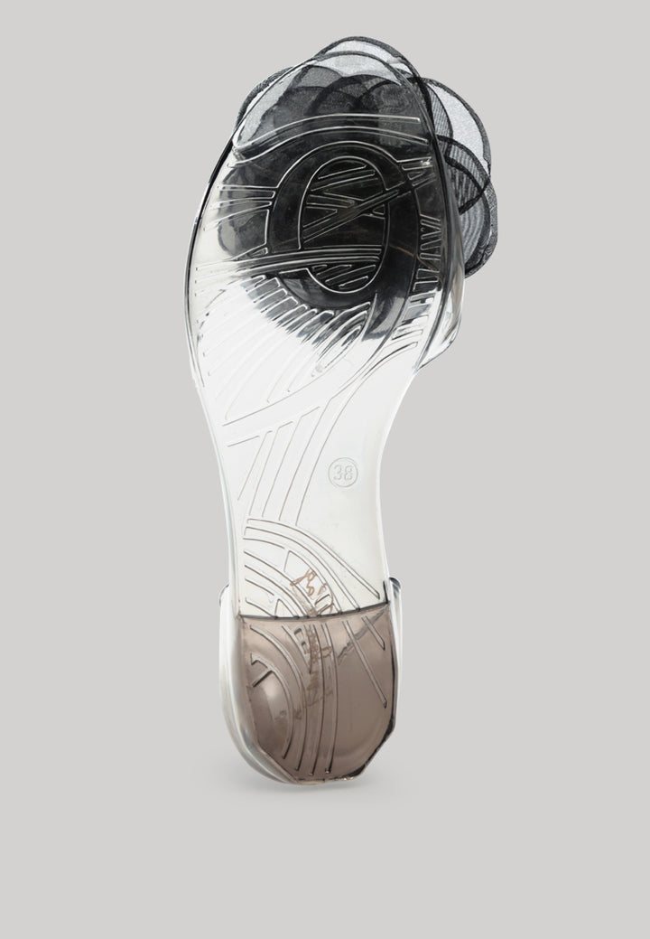 clear flower jelly ballerinas#color_black