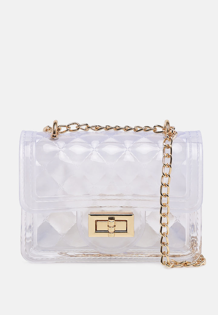 quilted sling bag#color_transparent