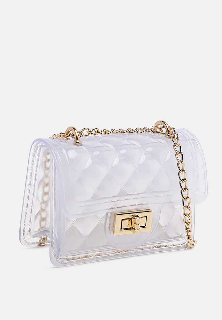 quilted sling bag#color_transparent